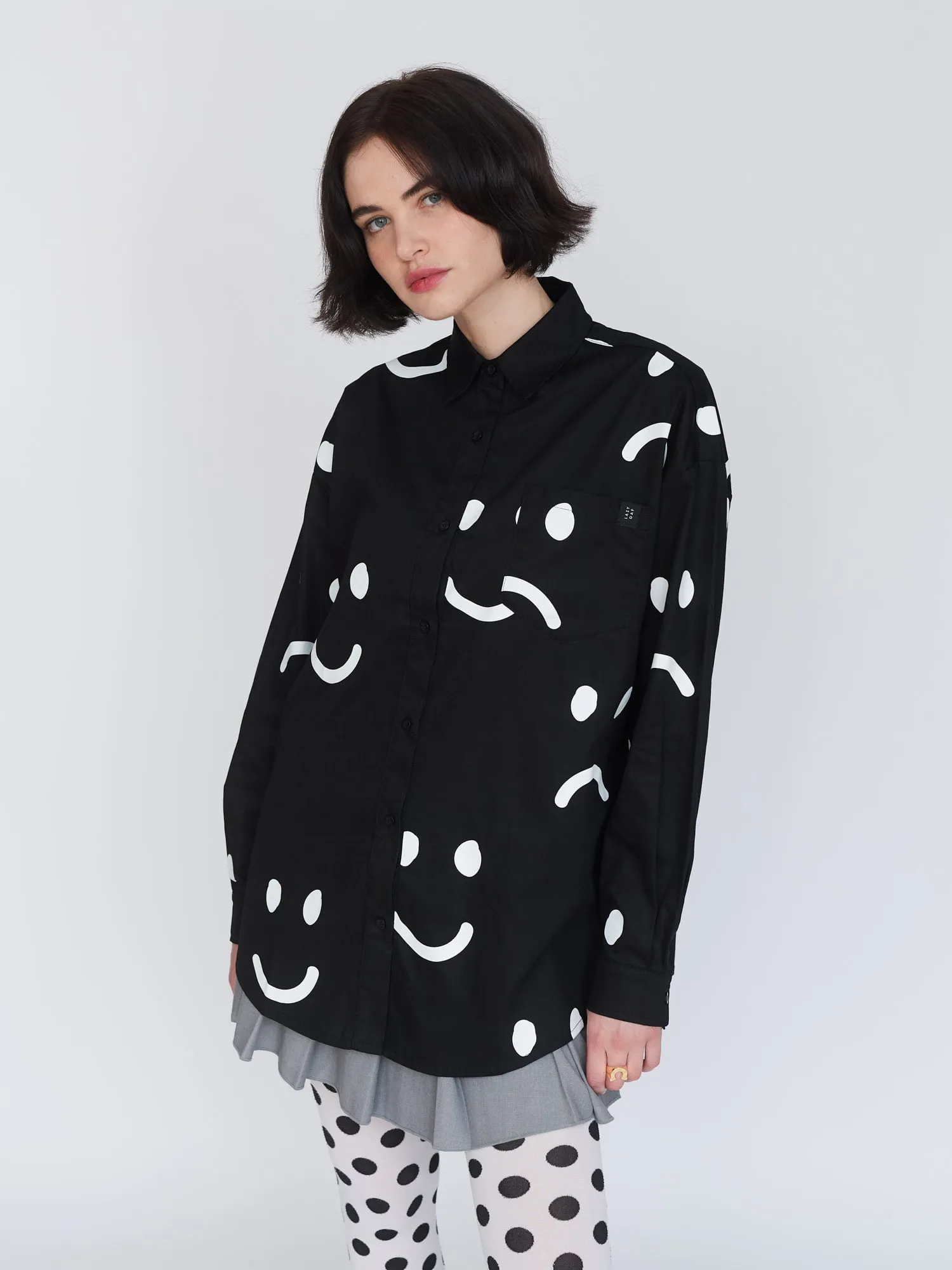 Happy Sad Oversized Shirt
