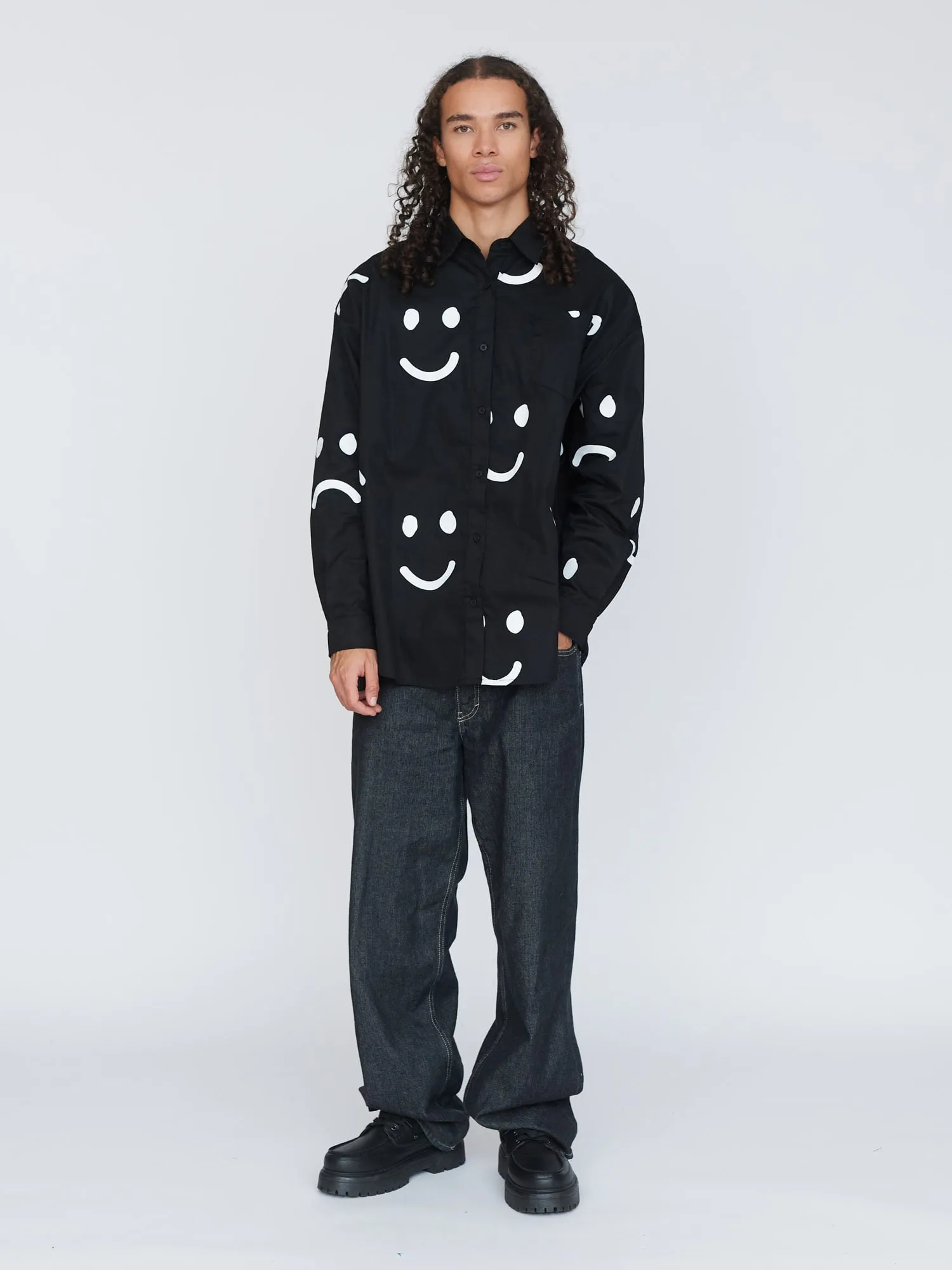 Happy Sad Oversized Shirt