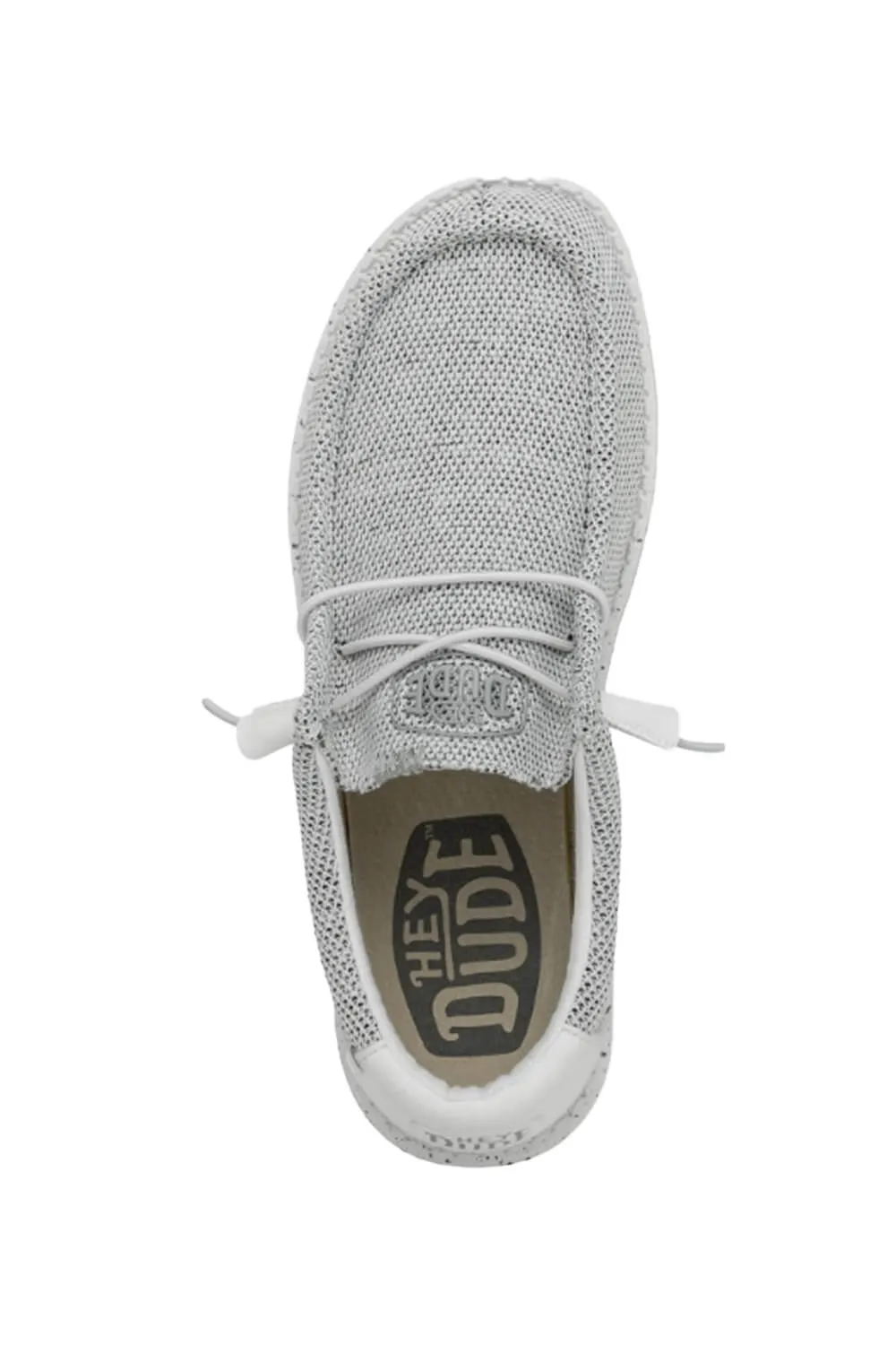HEYDUDE Men’s Wally Sox Shoes in Stone White | 40019-1KA