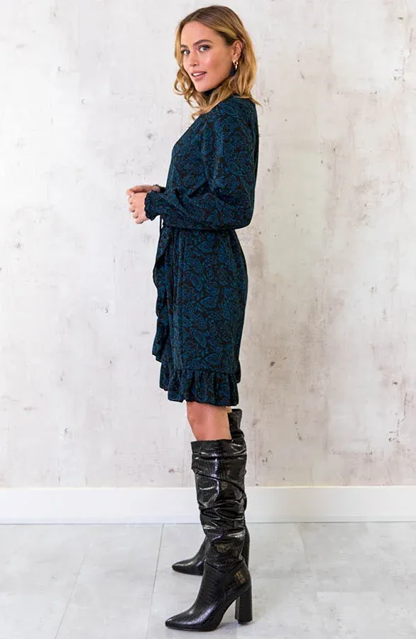 High Croco Boots Zwart