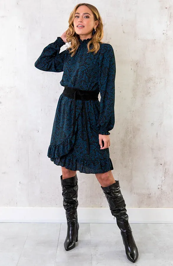 High Croco Boots Zwart