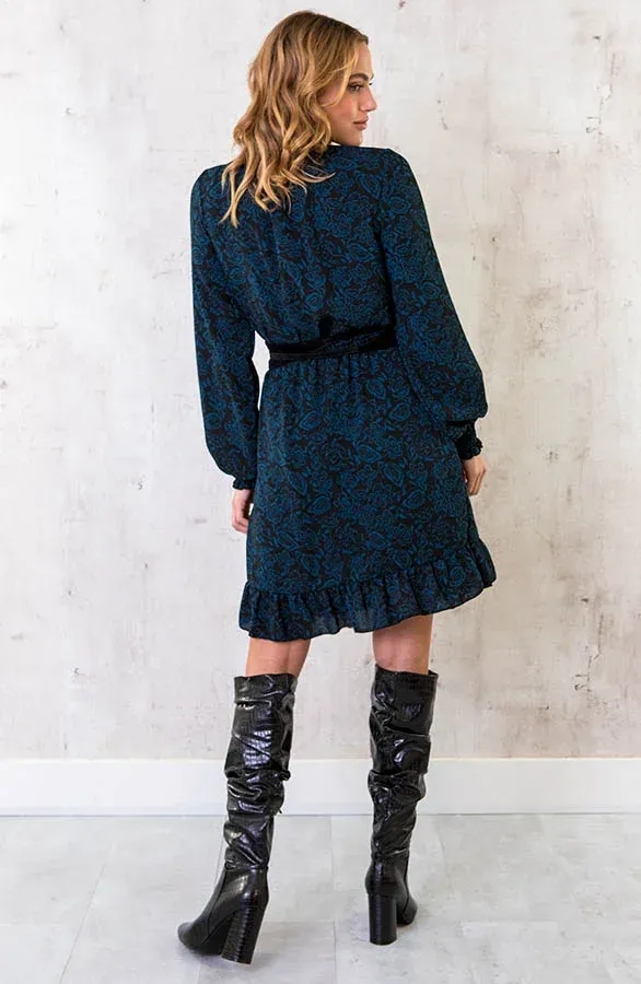 High Croco Boots Zwart