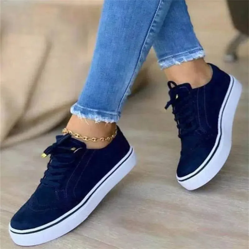 Hnzxzm 2024 New Sneakers Women Flat Casual Sneaker Spring Fashion Versatile Lace Up Walking Women Shoes Zapatos De Mujer