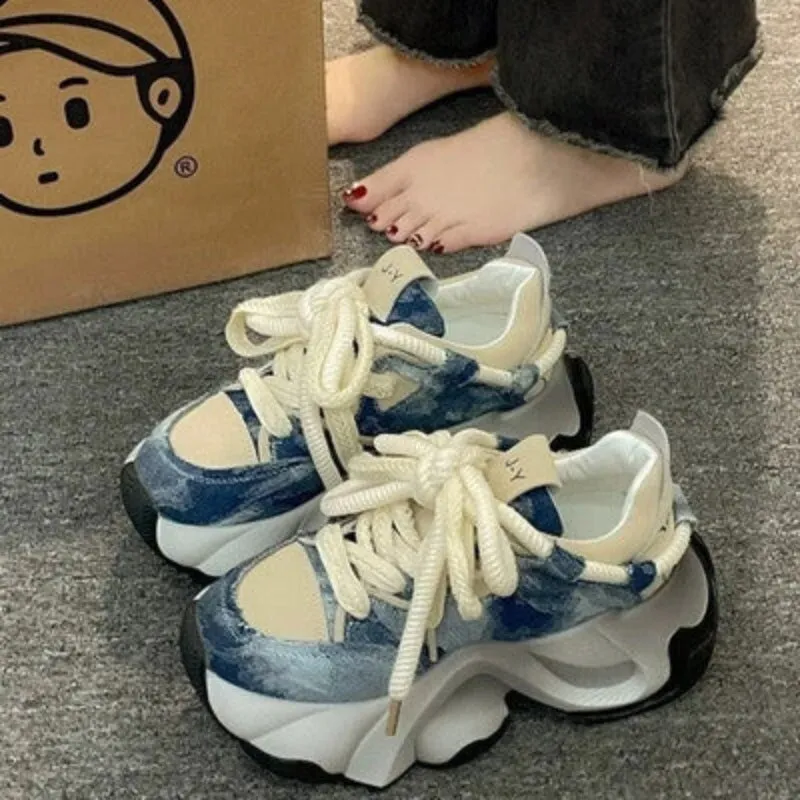 Invista Denim Chunky Sneakers