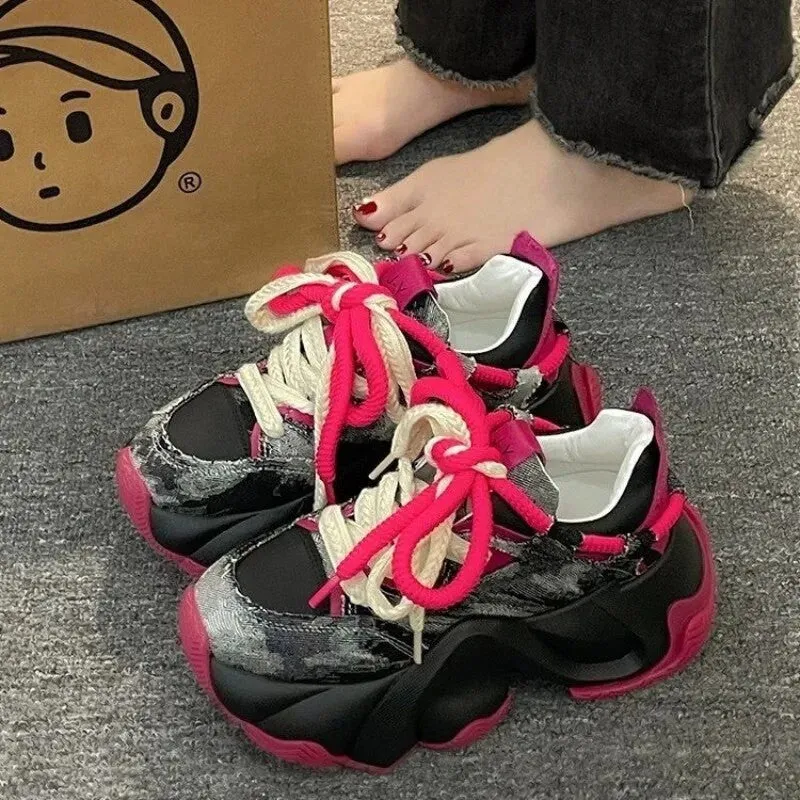 Invista Denim Chunky Sneakers