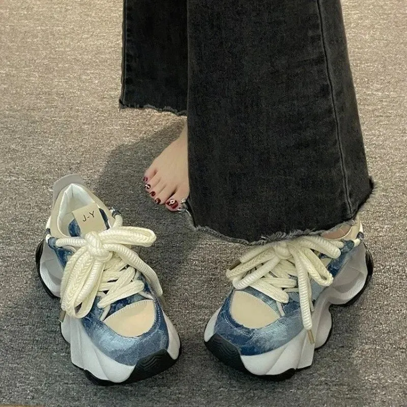 Invista Denim Chunky Sneakers