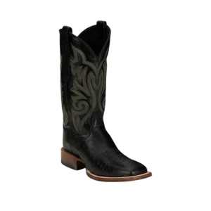 Justin Men's Pascoe Cowboy Classic Black Smooth Black Boots