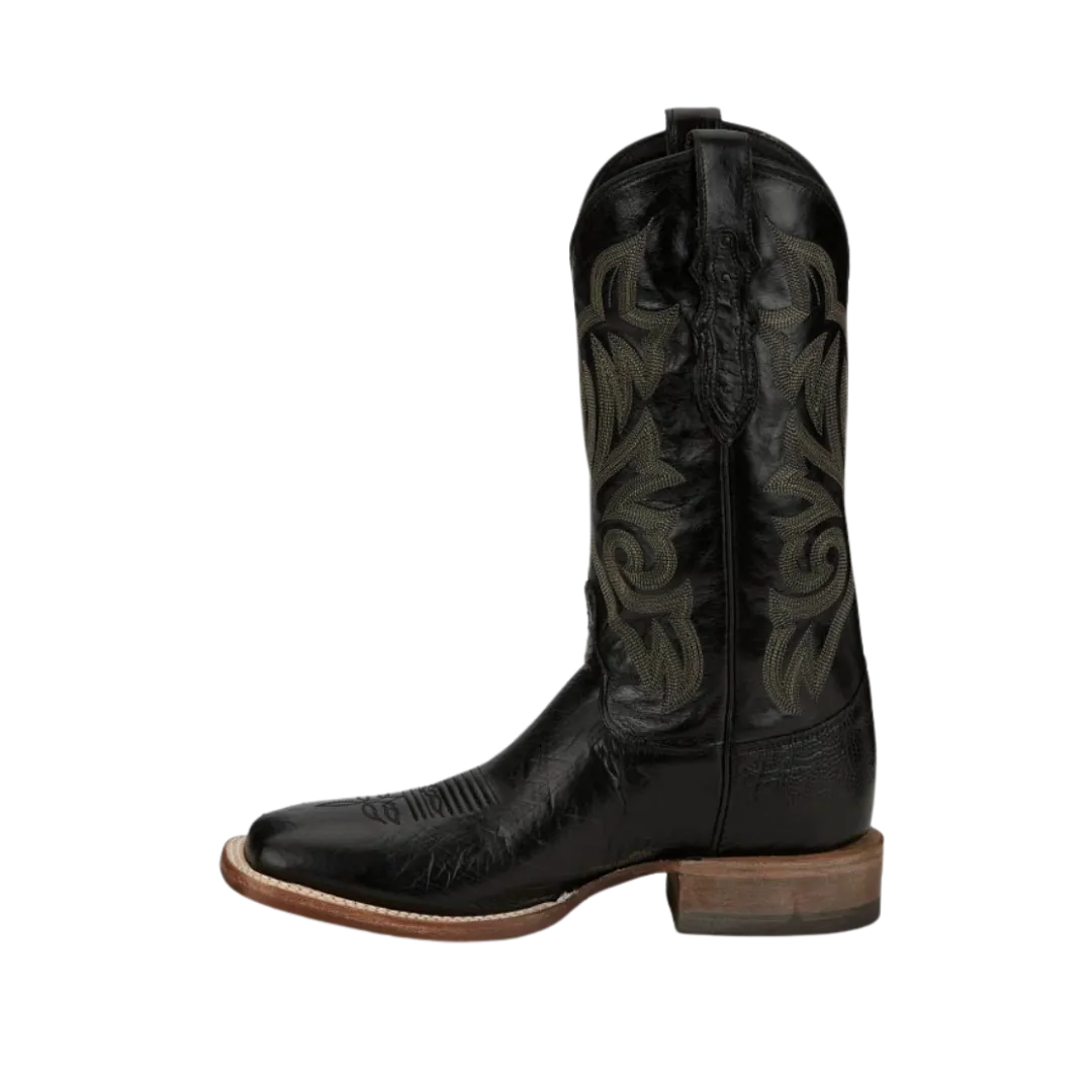 Justin Men's Pascoe Cowboy Classic Black Smooth Black Boots