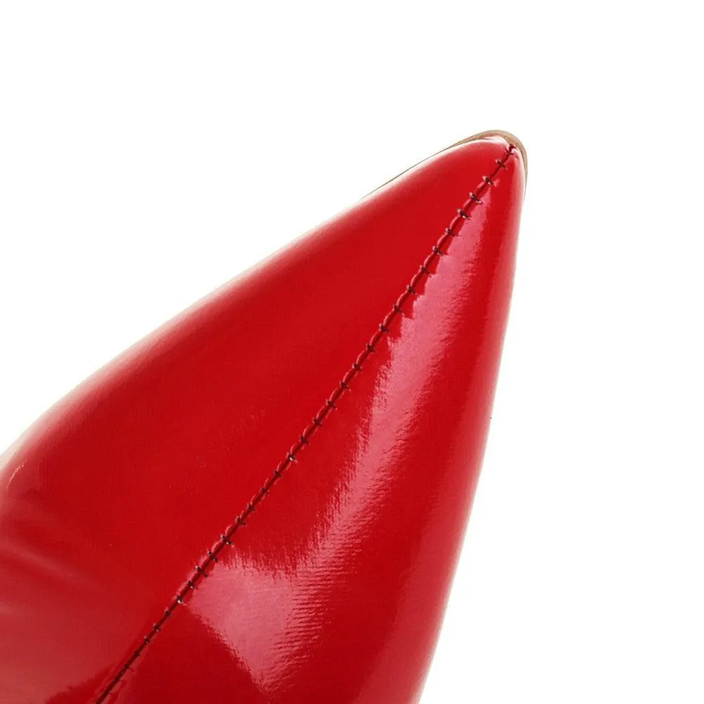 Knee High 13cm High Heel Patent Leather Boots