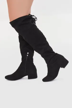 Knee-High Faux Suede Boots (Wide)