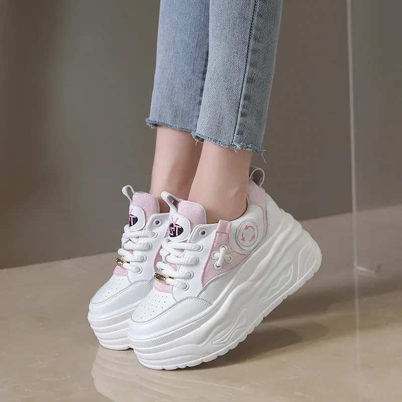 Lace X Platform Sneakers