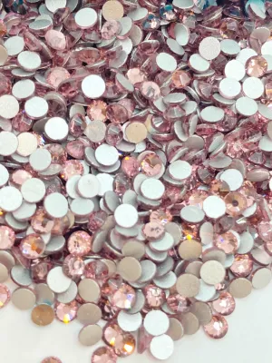 Light rose glass rhinestones ( light pink)
