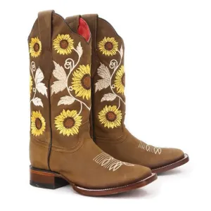Los Altos Boots Women #322G6231 Ladies Wide Square Boot| Style Python Boots | Color Tan