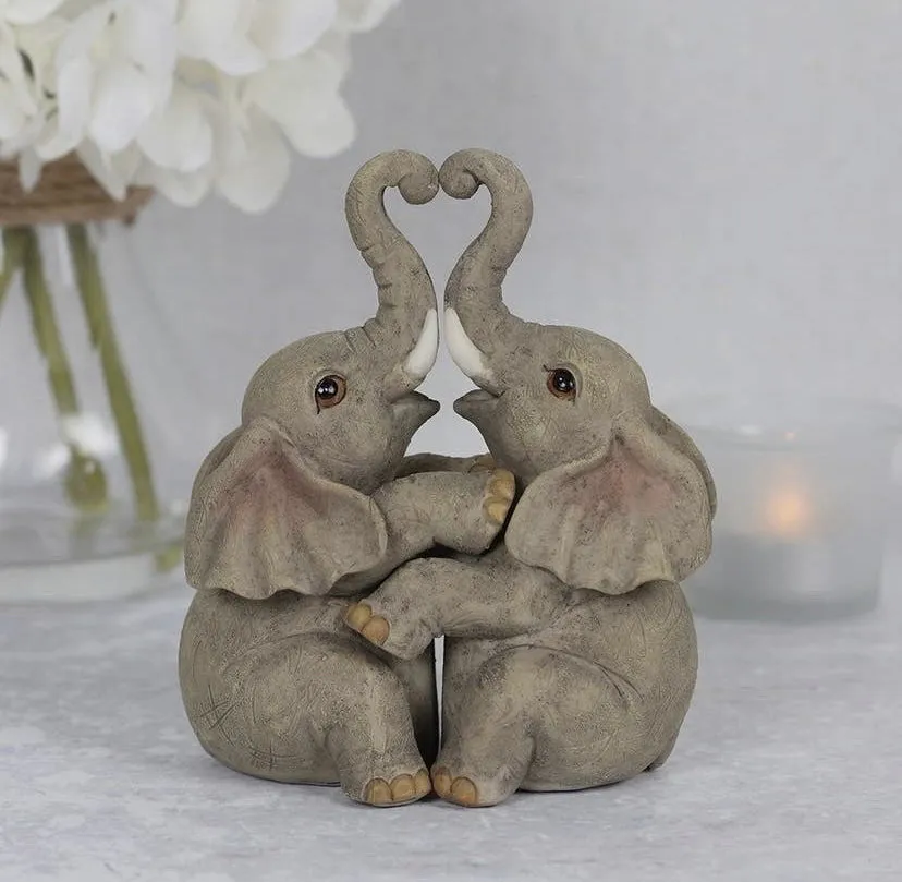 Loving Elephant Couple, Valentine, Wedding, Anniversary, Bride and Groom Gift