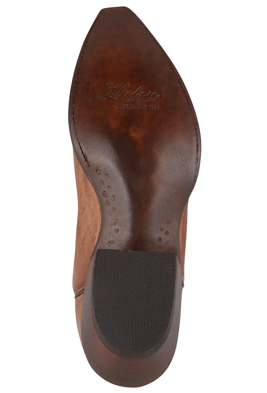 Lucchese Women's Goat Mad Dog Cowgirl Boots - Tan