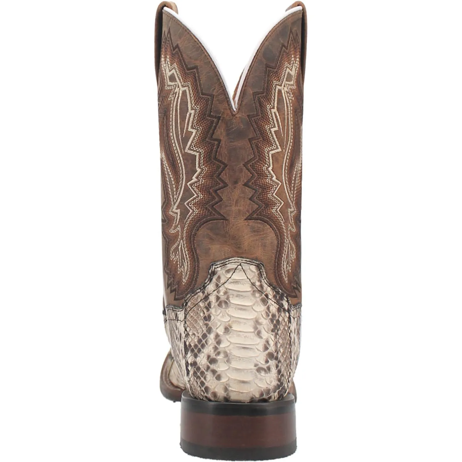 Men's Dan Post Brutus Natural/Brown Python Boots with Broad Square Toe
