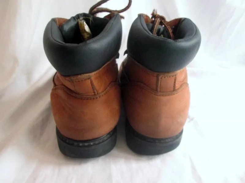 Mens FIVE STAR WATERPROOF Leather HIKING Work Boots Trekking BROWN 10 W