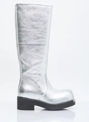 MM6 Maison Margiela Knee-High Metallic Boots