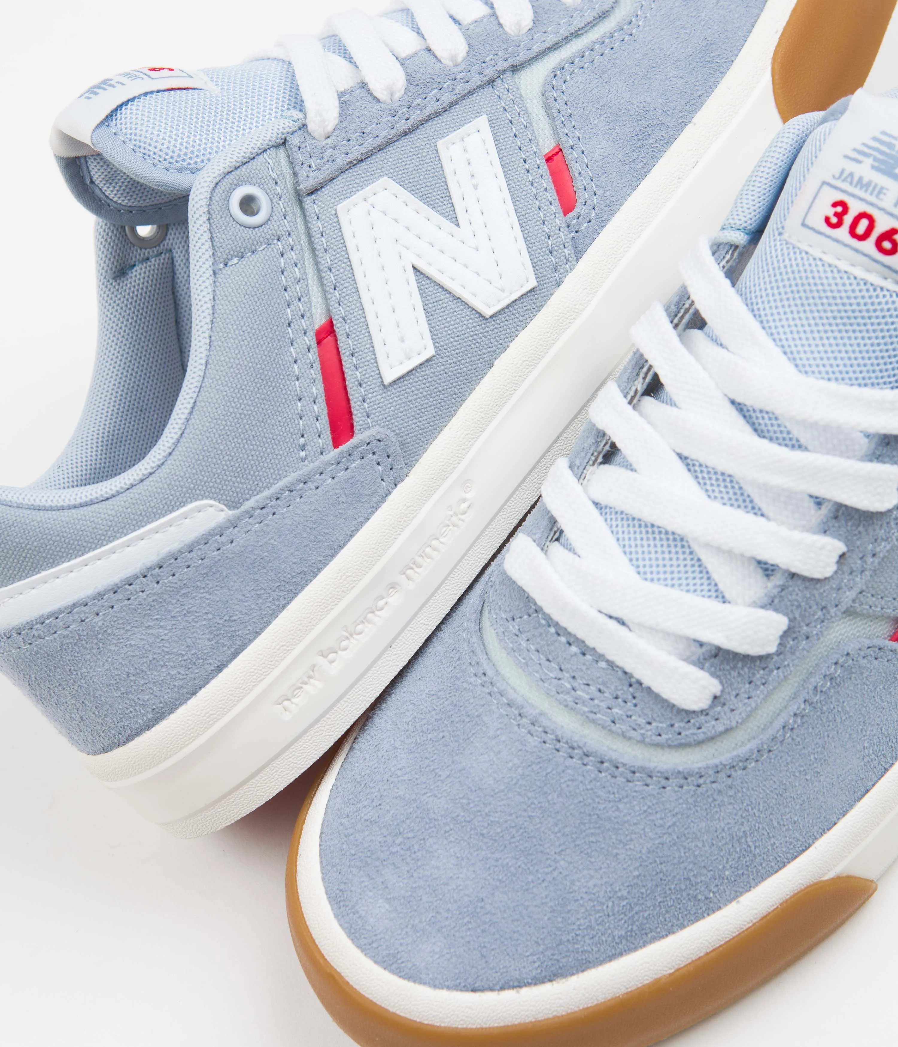 New Balance Numeric 306 Jamie Foy Shoes - Arctic / Red