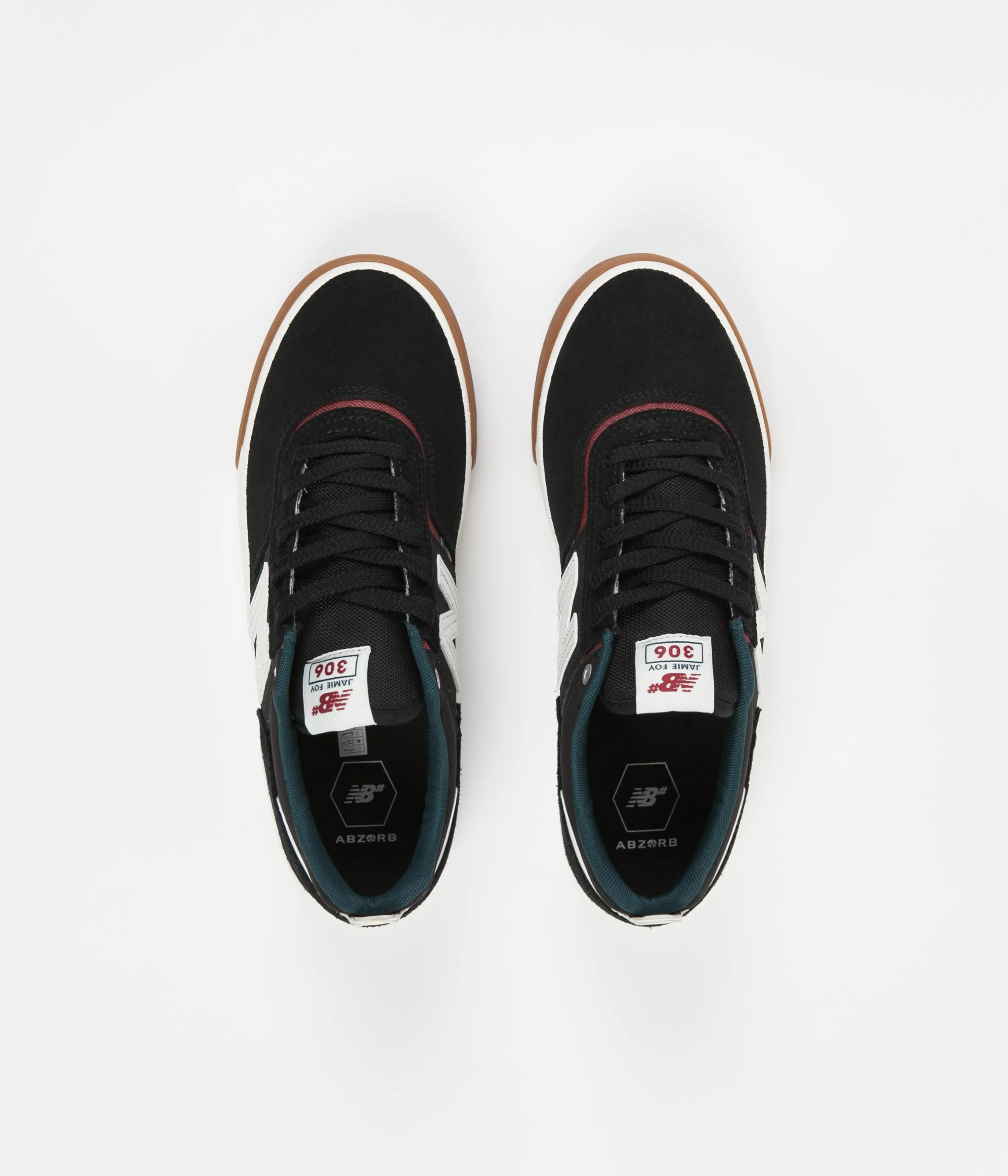 New Balance Numeric 306 Jamie Foy Shoes - Black / White / Gum