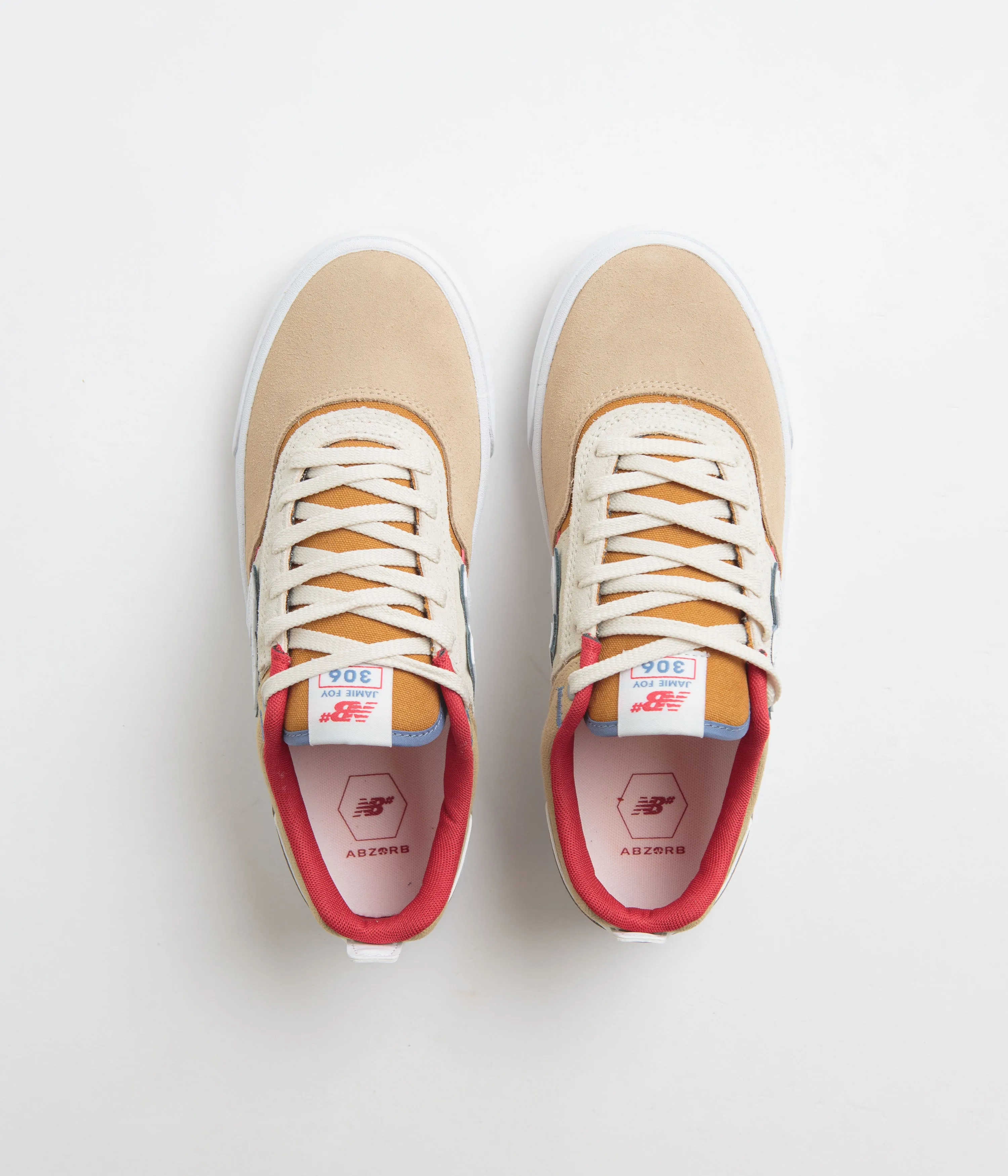 New Balance Numeric 306 Jamie Foy Shoes - Tan / Red