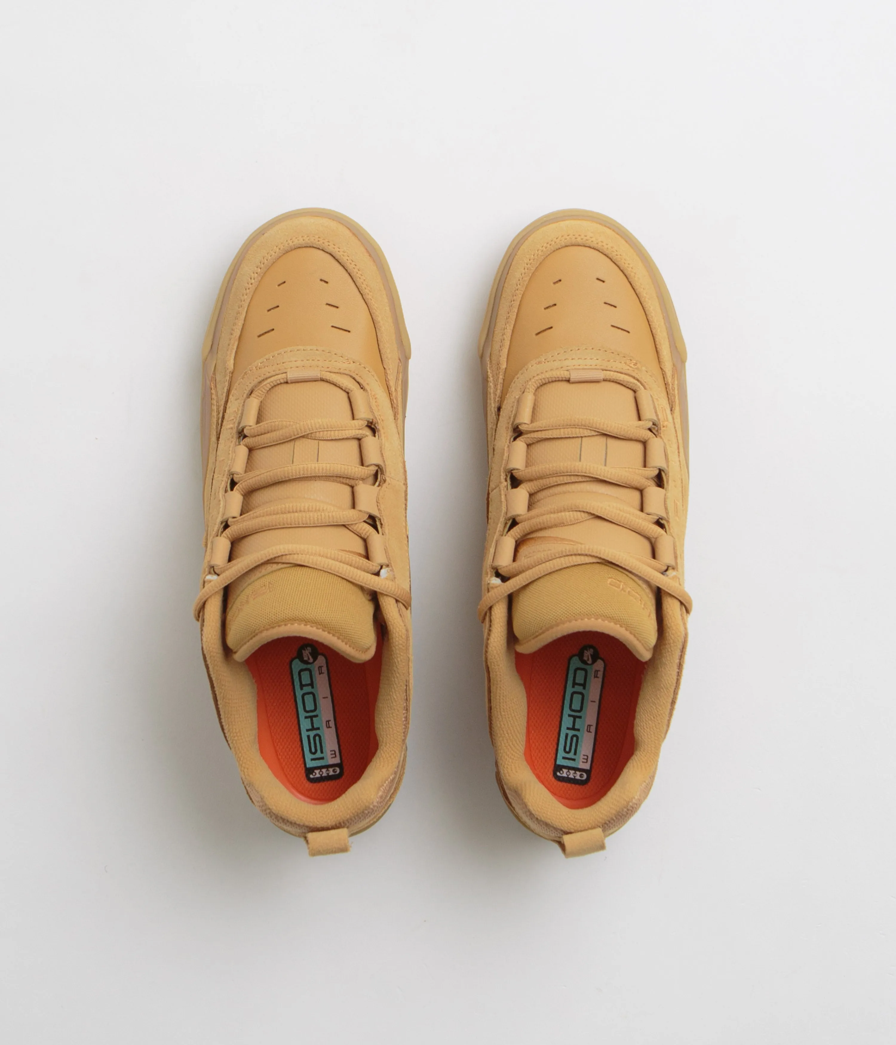 Nike SB Air Max Ishod Shoes - Flax / Wheat - Flax - Safety Orange