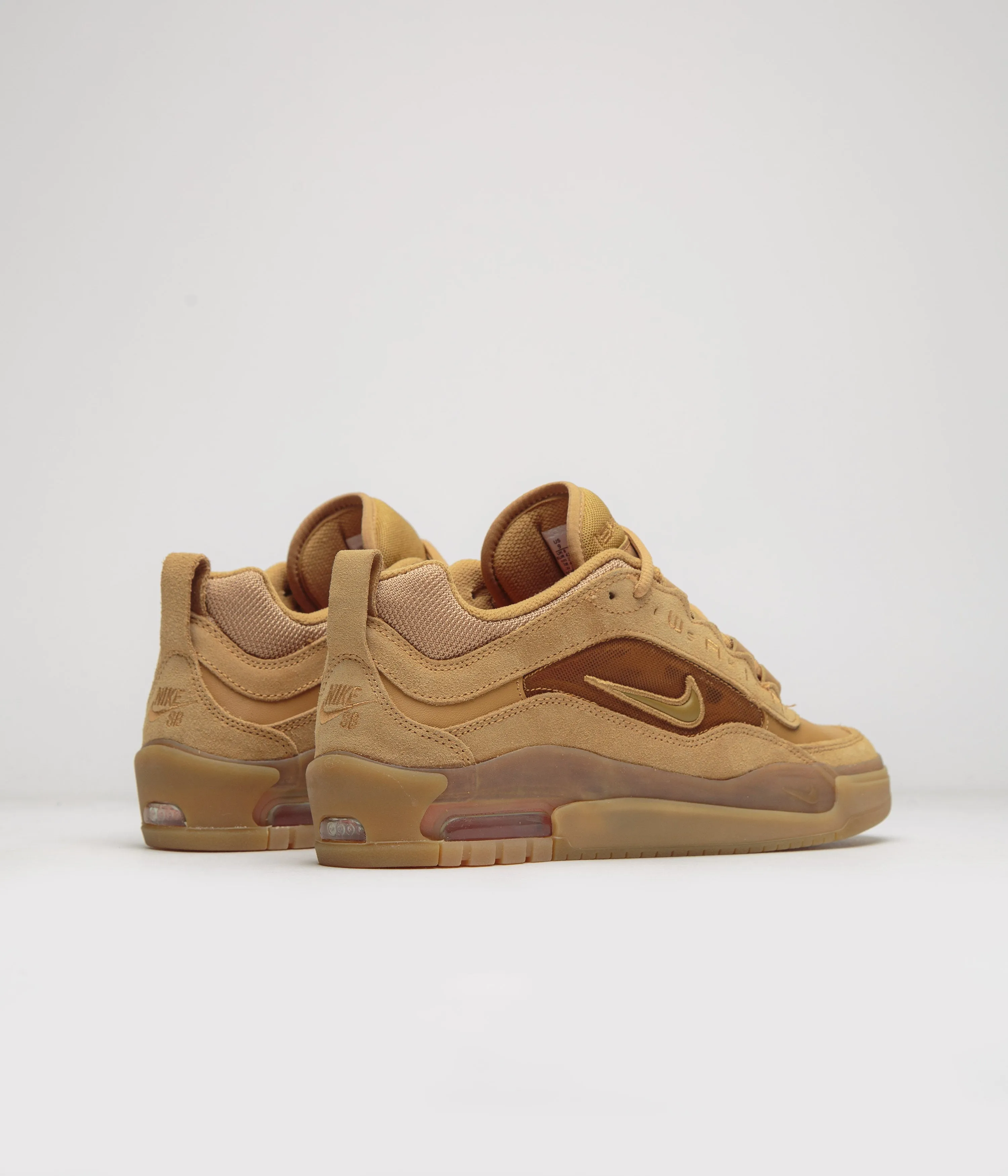 Nike SB Air Max Ishod Shoes - Flax / Wheat - Flax - Safety Orange
