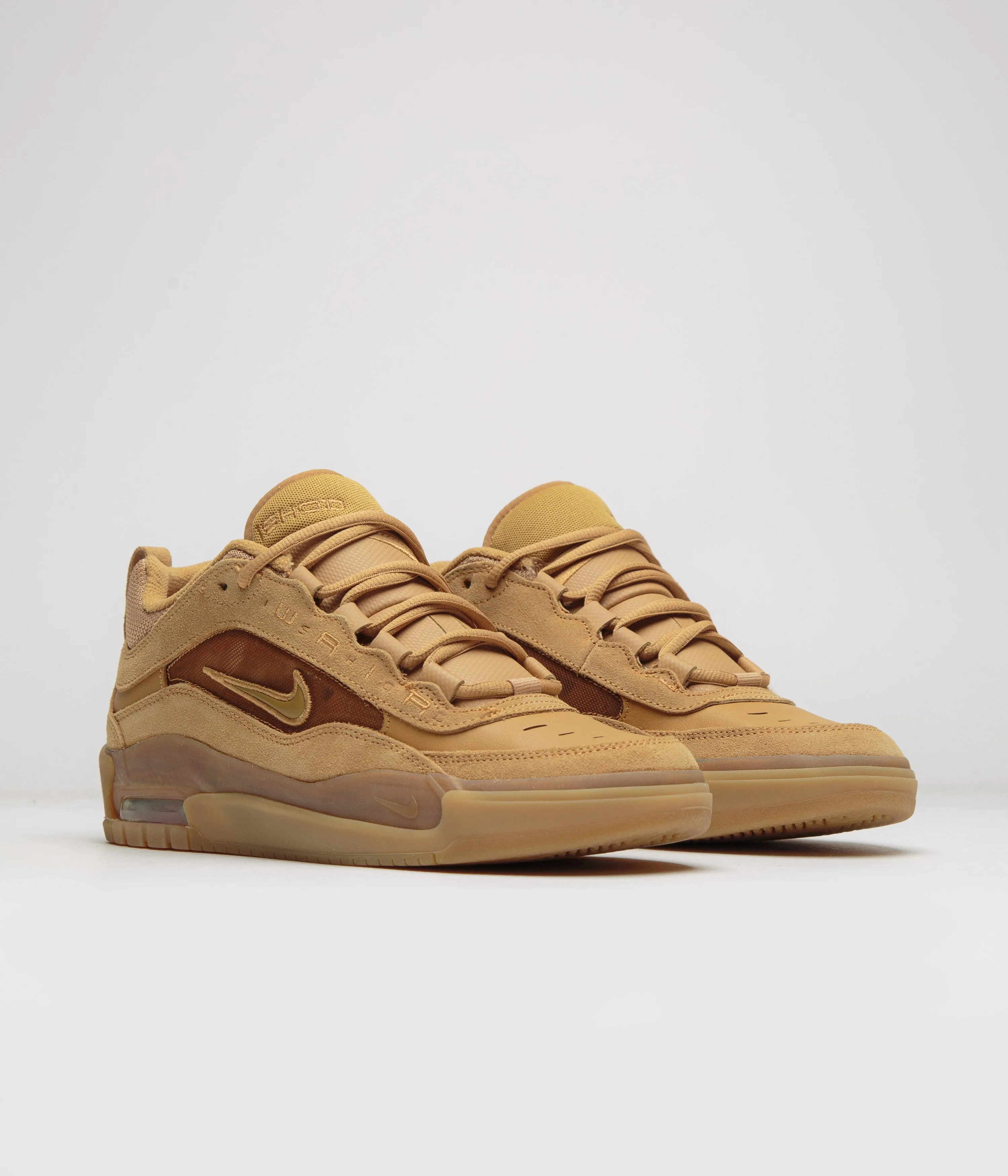 Nike SB Air Max Ishod Shoes - Flax / Wheat - Flax - Safety Orange