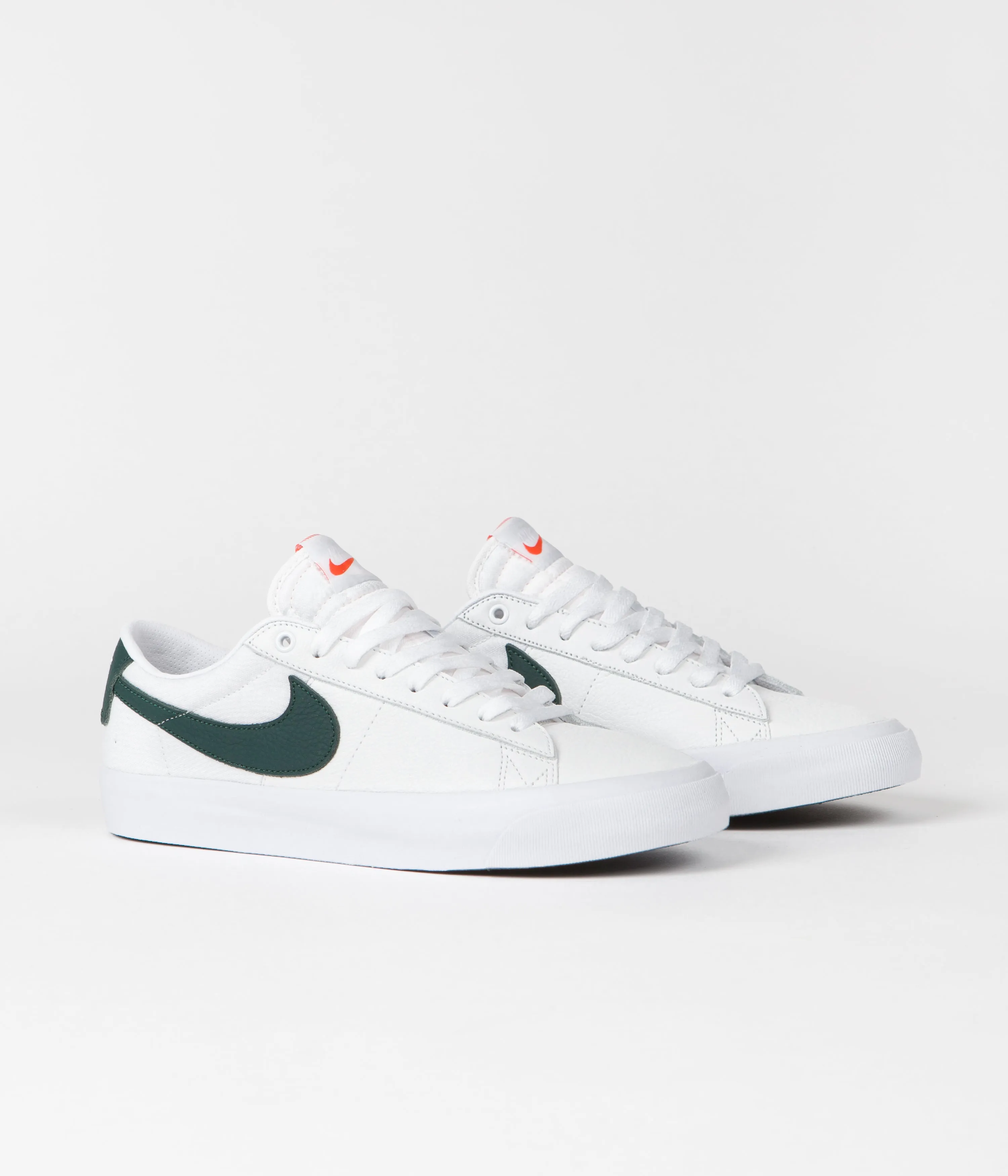 Nike SB Blazer Low Pro GT Orange Label Shoes - White / Pro Green - White - Pro Green