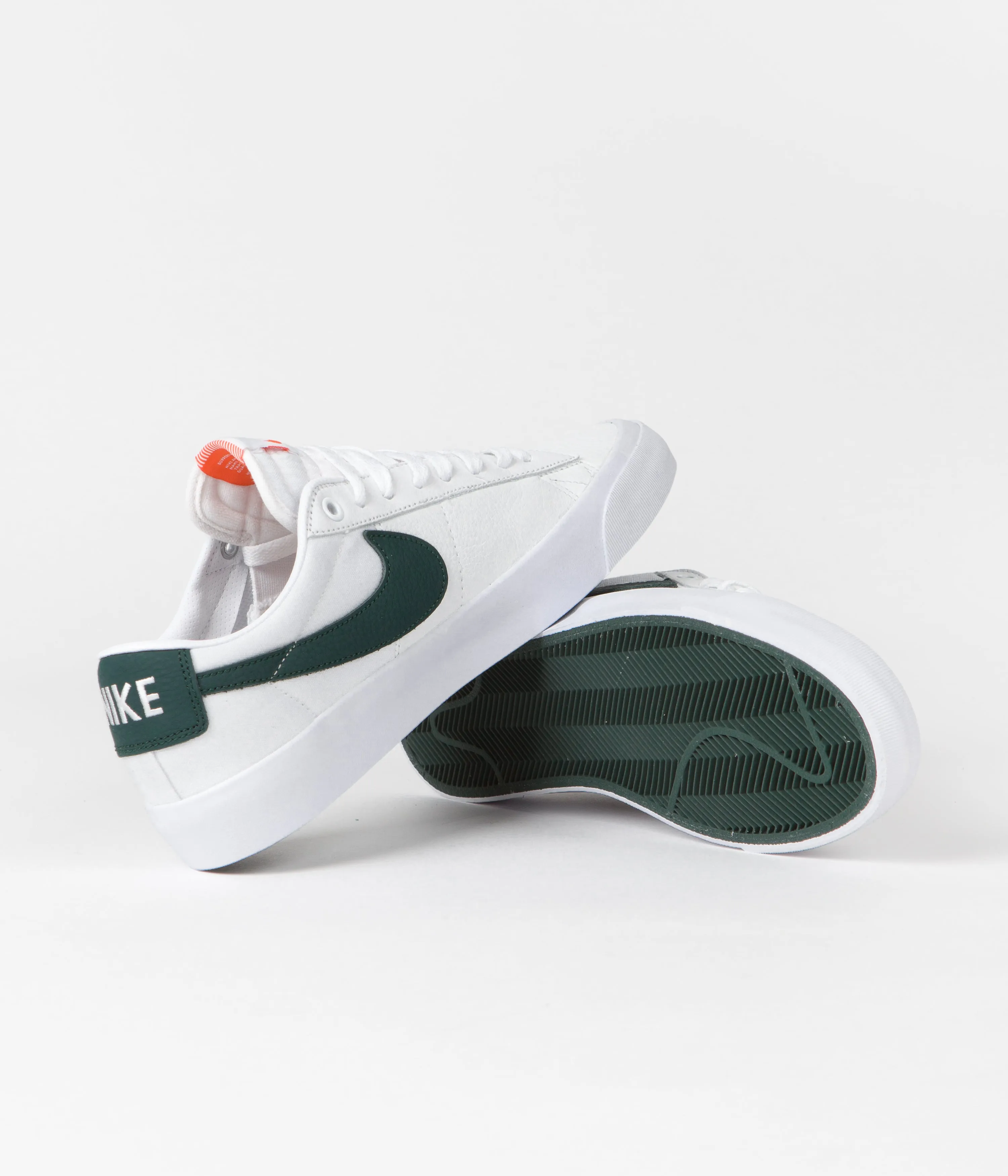 Nike SB Blazer Low Pro GT Orange Label Shoes - White / Pro Green - White - Pro Green