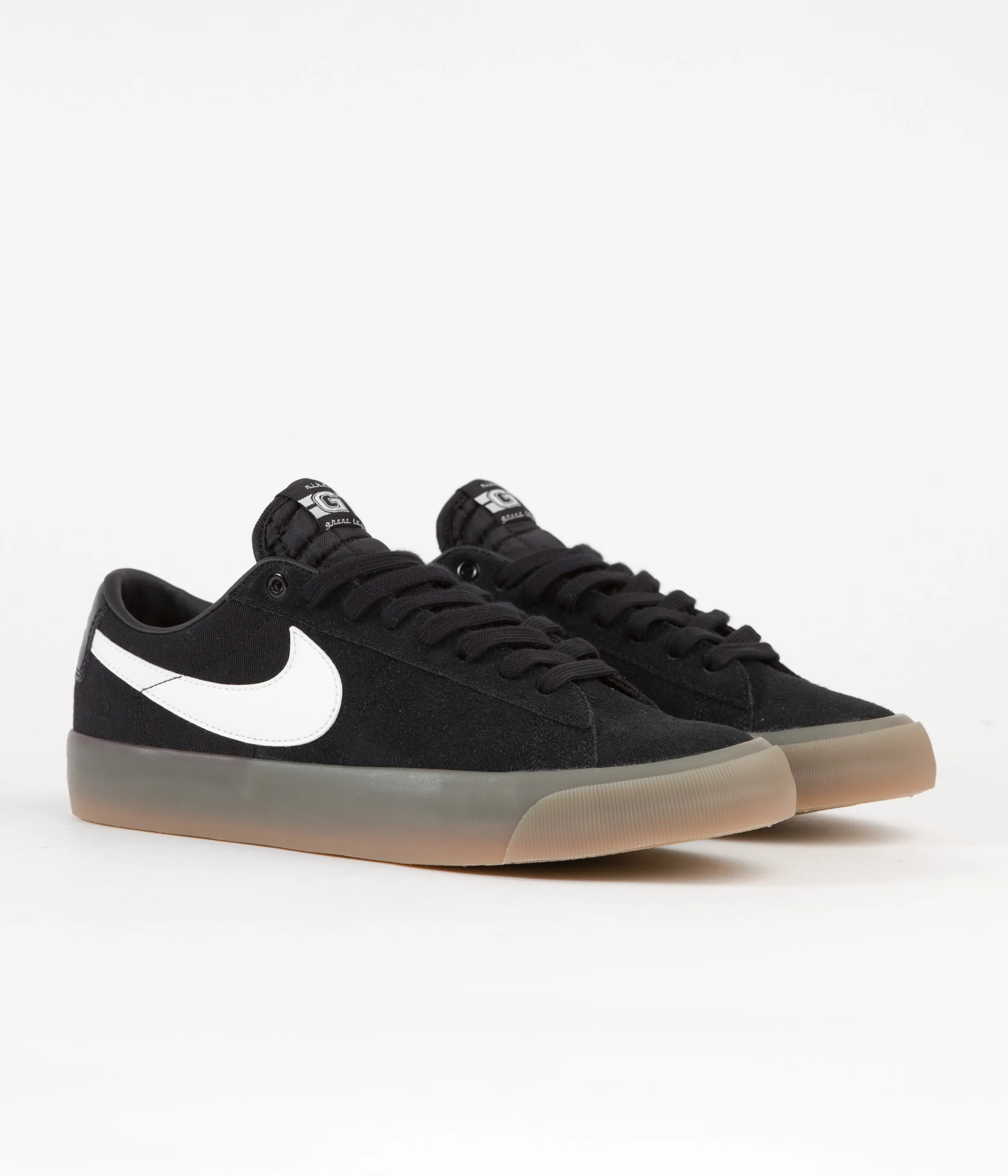 Nike SB Blazer Low Pro GT Shoes - Black / White - Black - White