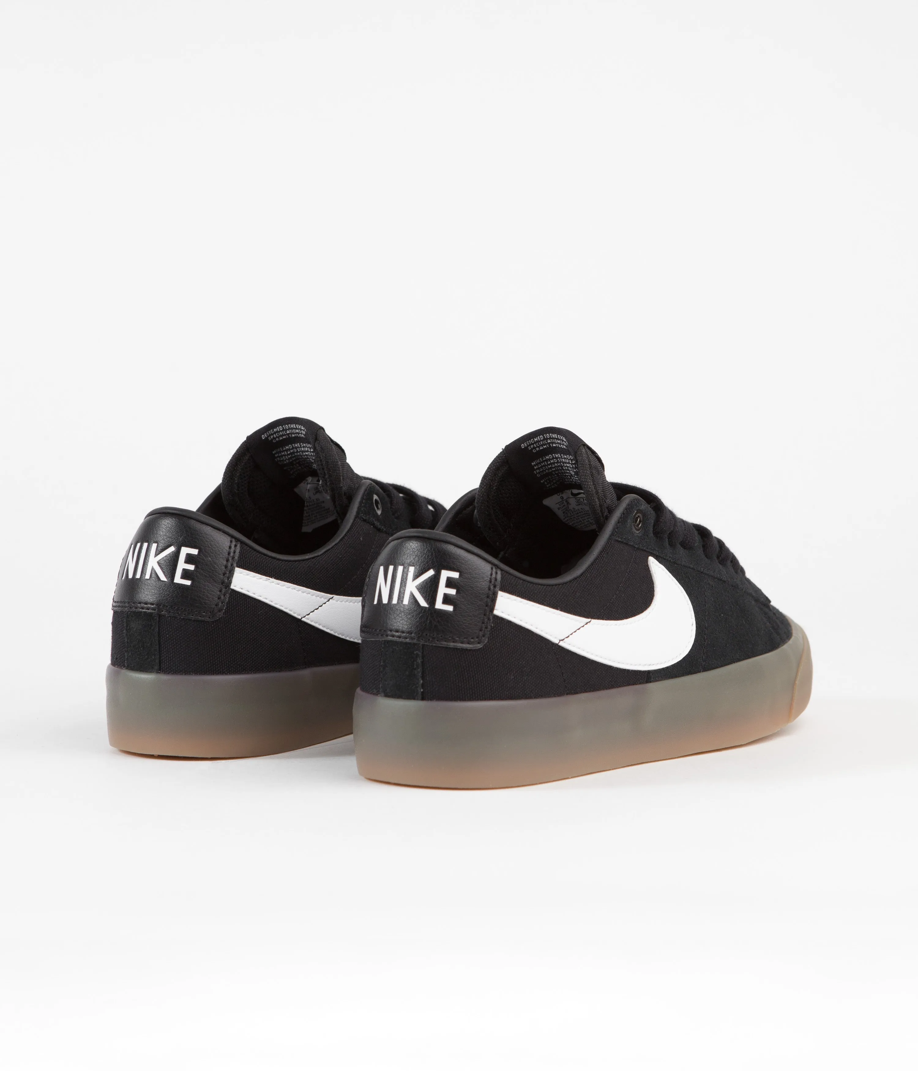 Nike SB Blazer Low Pro GT Shoes - Black / White - Black - White