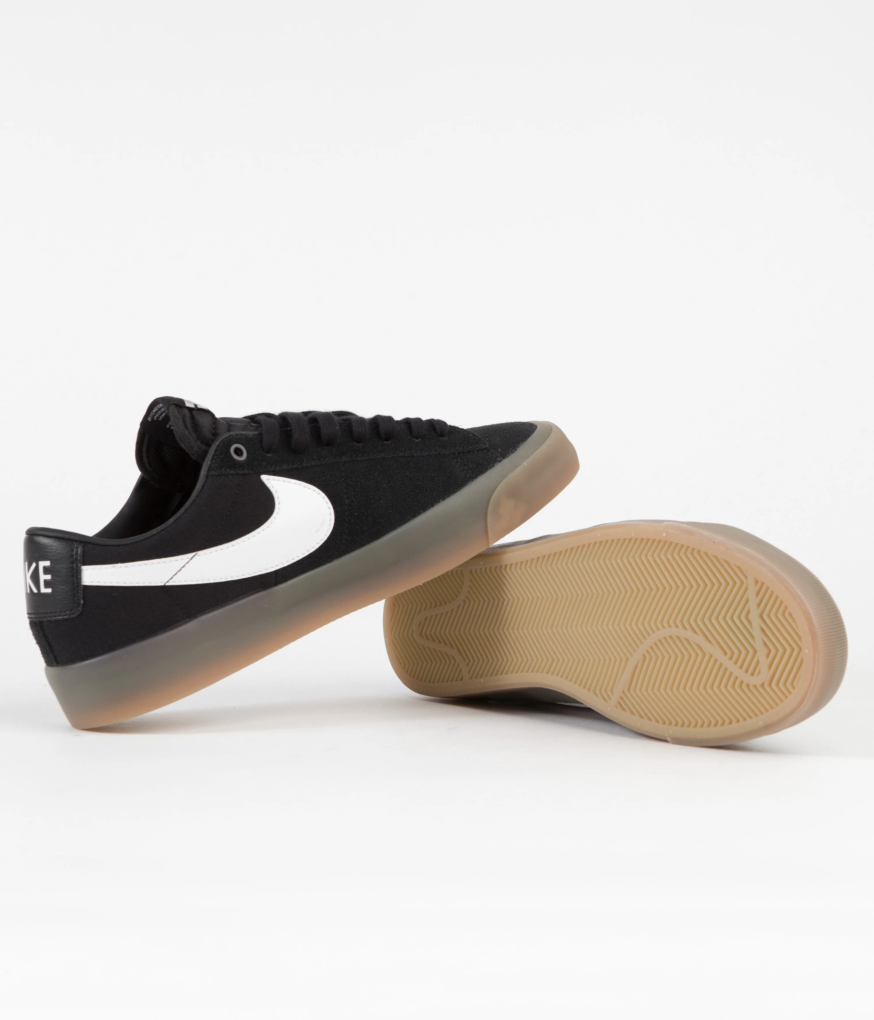 Nike SB Blazer Low Pro GT Shoes - Black / White - Black - White
