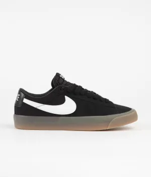 Nike SB Blazer Low Pro GT Shoes - Black / White - Black - White
