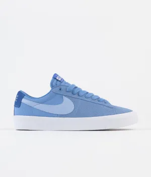 Nike SB Blazer Low Pro GT Shoes - Coast / Psychic Blue - Signal Blue - White