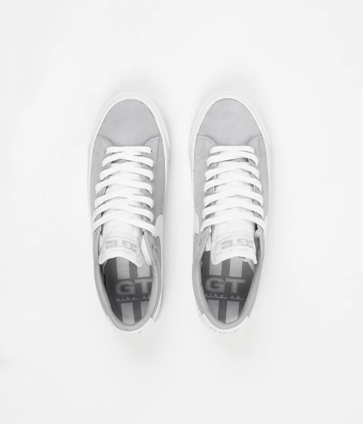 Nike SB Blazer Low Pro GT Shoes - Wolf Grey / White - Wolf Grey - White