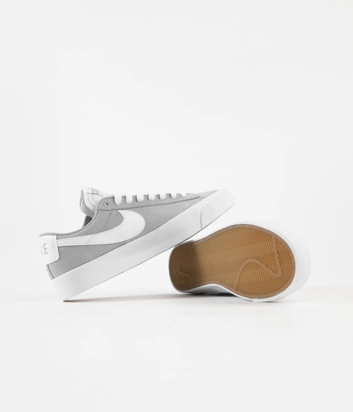 Nike SB Blazer Low Pro GT Shoes - Wolf Grey / White - Wolf Grey - White