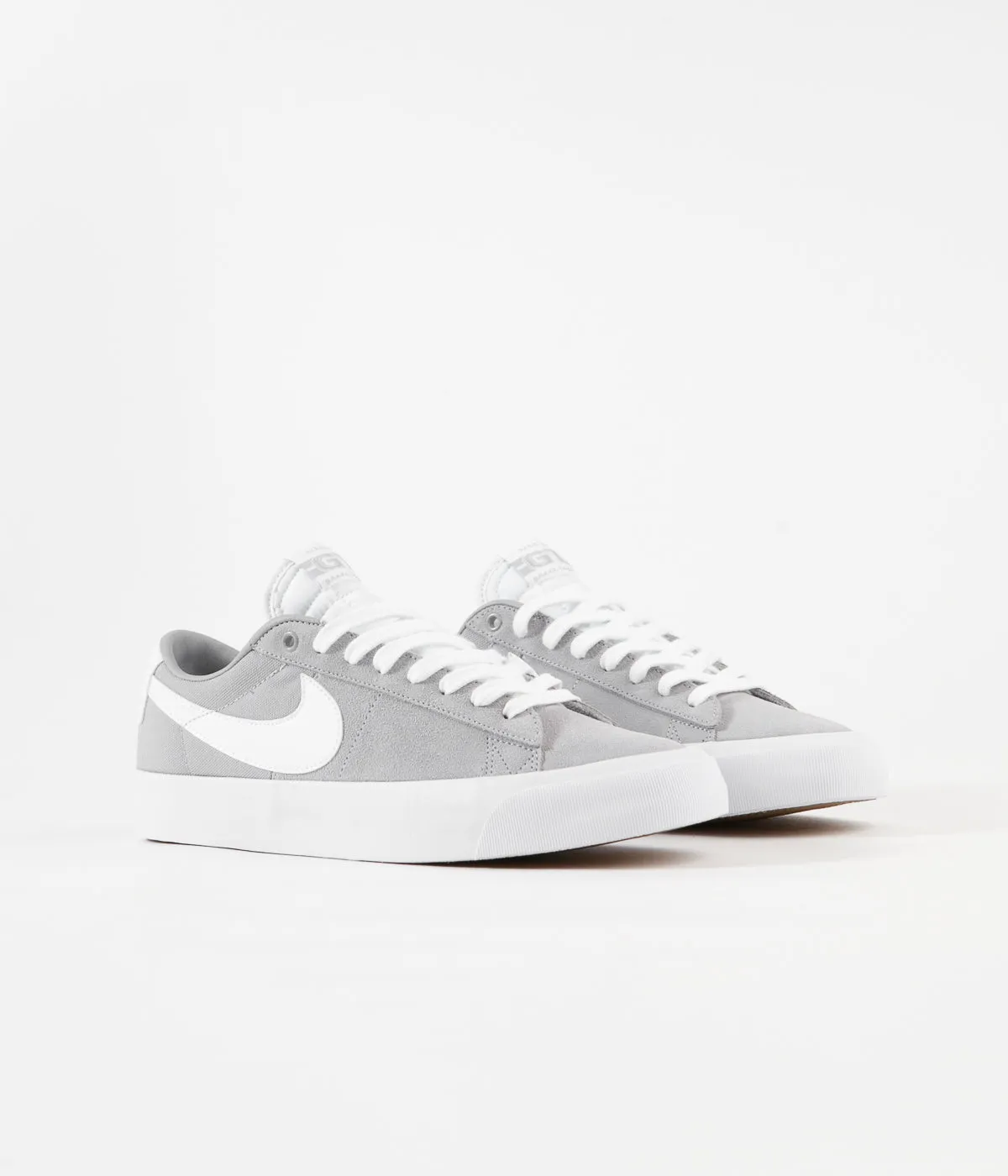 Nike SB Blazer Low Pro GT Shoes - Wolf Grey / White - Wolf Grey - White