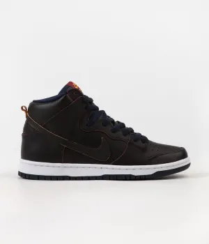 Nike SB Dunk High Pro NBA Shoes - Black/ Black - College Navy - Team Red