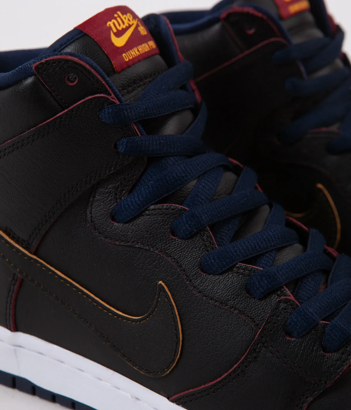 Nike SB Dunk High Pro NBA Shoes - Black/ Black - College Navy - Team Red