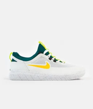 Nike SB Nyjah Free 2 Shoes - Summit White / University Gold - Geode Teal