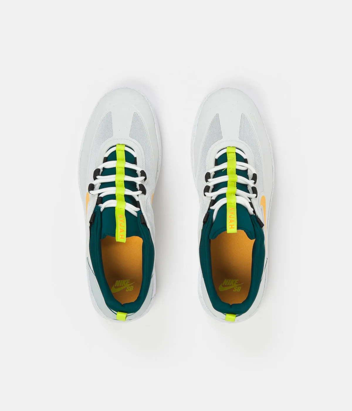 Nike SB Nyjah Free 2 Shoes - Summit White / University Gold - Geode Teal