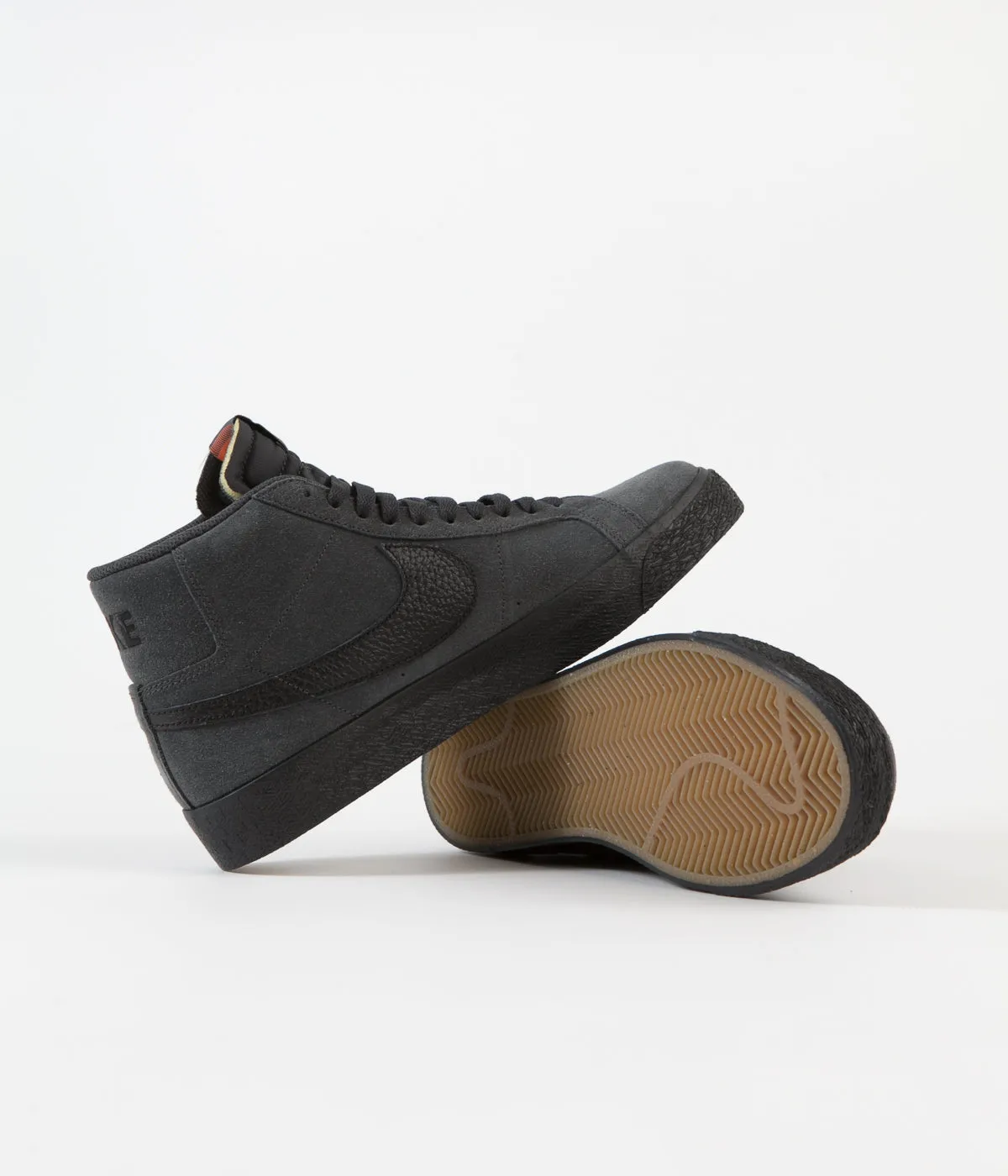 Nike SB Orange Label Blazer Mid Shoes - Dark Smoke Grey / Black - Dark Smoke Grey - Black