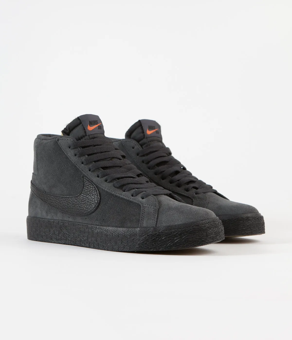 Nike SB Orange Label Blazer Mid Shoes - Dark Smoke Grey / Black - Dark Smoke Grey - Black