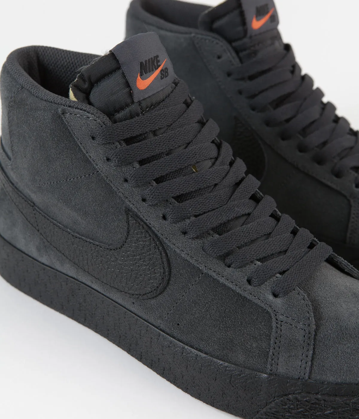 Nike SB Orange Label Blazer Mid Shoes - Dark Smoke Grey / Black - Dark Smoke Grey - Black