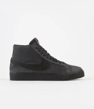 Nike SB Orange Label Blazer Mid Shoes - Dark Smoke Grey / Black - Dark Smoke Grey - Black