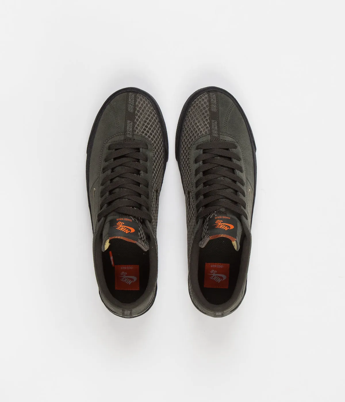 Nike SB Orange Label Bruin Ultra 'Ishod' Shoes - Sequoia / Medium Olive - Safety Orange