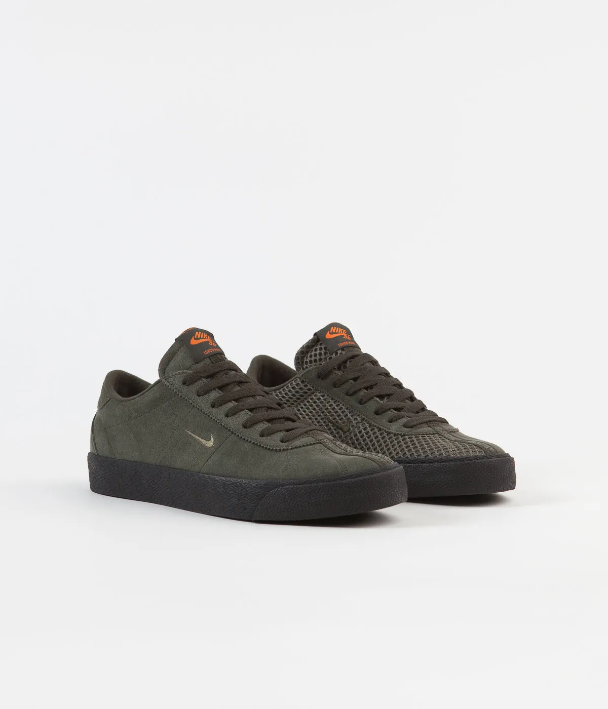 Nike SB Orange Label Bruin Ultra 'Ishod' Shoes - Sequoia / Medium Olive - Safety Orange