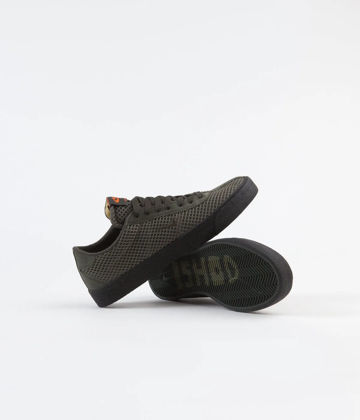 Nike SB Orange Label Bruin Ultra 'Ishod' Shoes - Sequoia / Medium Olive - Safety Orange