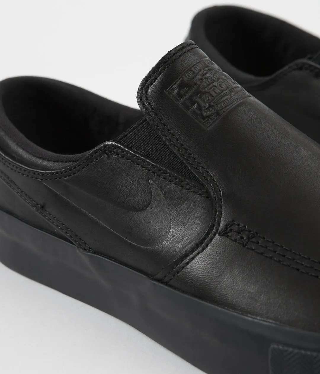 Nike SB Orange Label Janoski Slip On Remastered 'L. Baker' Shoes - Black / Black - Black - Gum Light Brown
